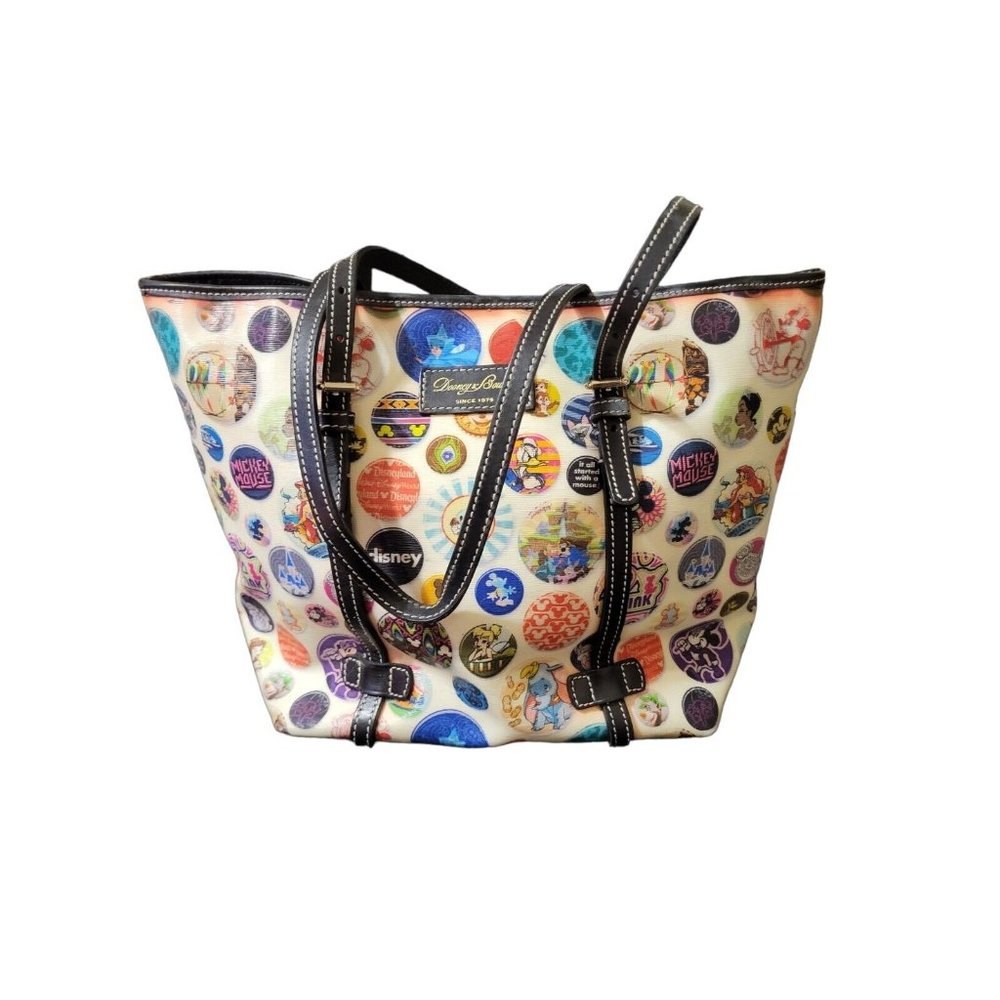 Dooney & Bourke Disney Button Large Shopper Tote Mickey Mouse Purse Shoulder Bag